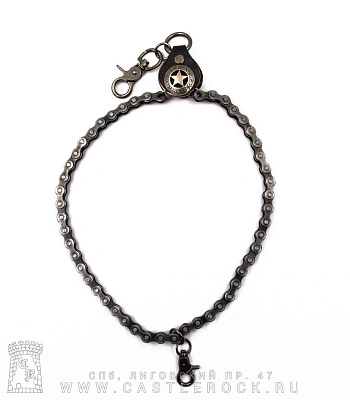 двойная цепь с карабином звезда (мотоциклетная)