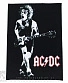 нашивка на спину ac/dc angus young (ч/б)