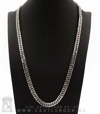 цепь стальная панцирная двойная (звенья усеченные, ручная полировка, 8 мм)