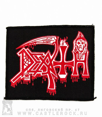 нашивка death (лого красно-белое)