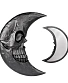 зеркало alchemy gothic (алхимия готик) black moon (месяц череп)
