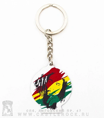 брелок металлический bob marley