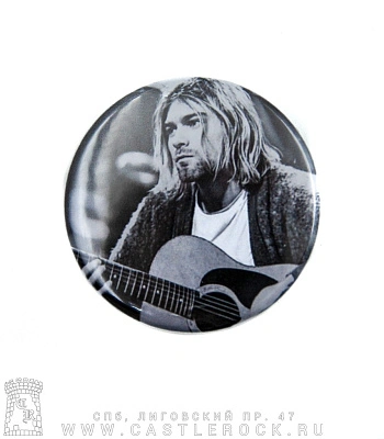 значок nirvana kurt cobain (с гитарой)