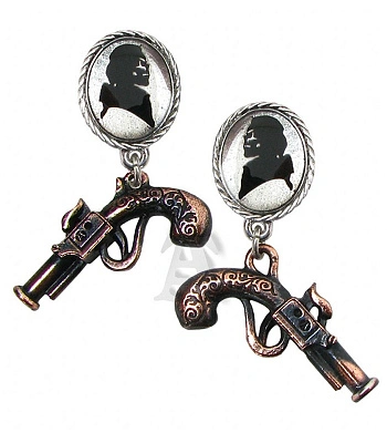 серьги alchemy gothic (алхимия готик) e311 memento for a highwayman