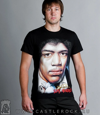 футболка jimi hendrix (портрет цветной)