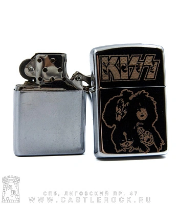 зажигалка с гравировкой kiss (лица) 1
