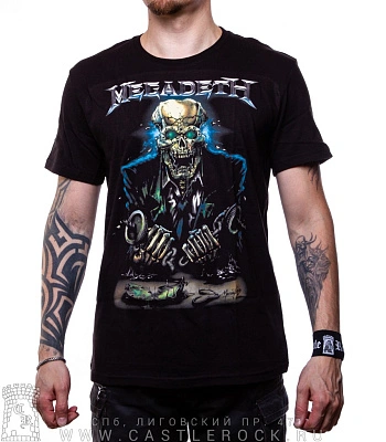 футболка megadeth (скелет)