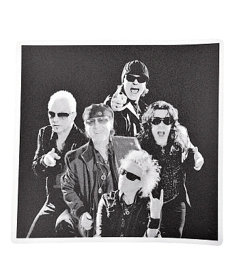 наклейка виниловая scorpions (группа, ч/б)