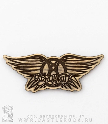 магнит деревянный aerosmith (лого)