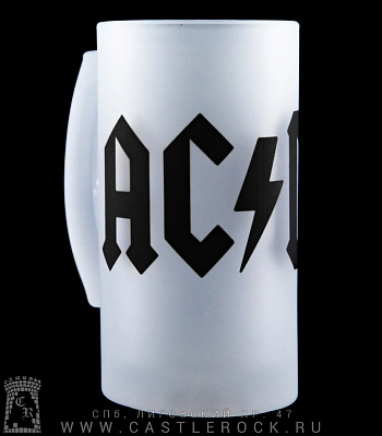 кружка пивная стеклянная ac/dc