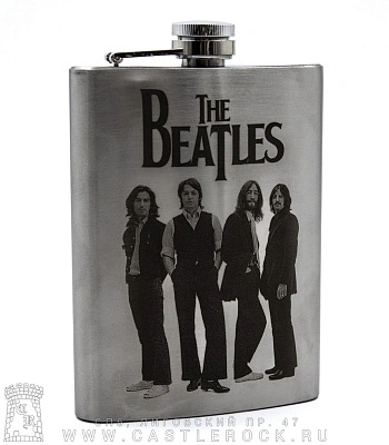 фляга стальная с гравировкой beatles 8 oz