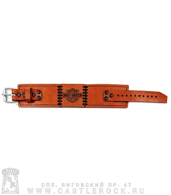 браслет кожаный с гравировкой harley-davidson
