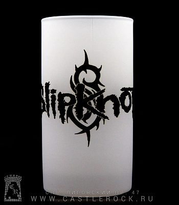 кружка пивная стеклянная slipknot (надпись, лого)