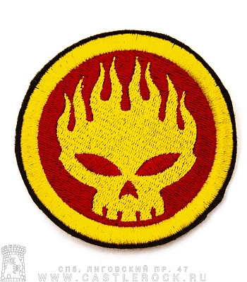 нашивка offspring (лого желтое, вышивка)