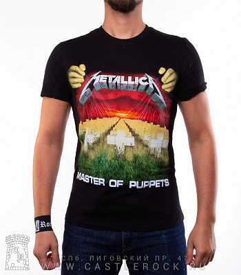футболка metallica "master of puppets" (принт яркий)