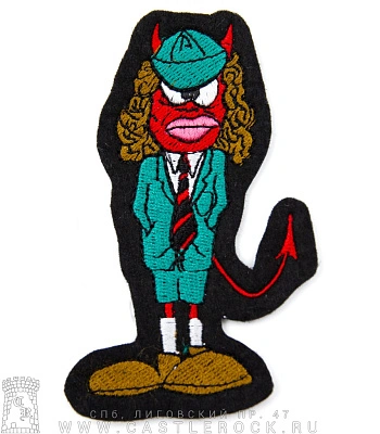 нашивка ac/dc angus young (мультяшный, вышивка)
