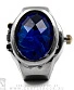 часы-перстень с крышкой цветок в камне (синем)
