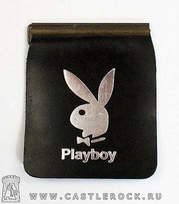зажим для денег playboy (лого, надпись)