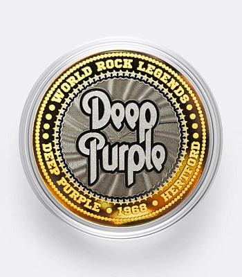 монета сувенирная малая deep purple