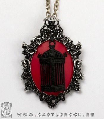 подвес-брошь restyle pol27 птичья клетка (ч/к, камея)