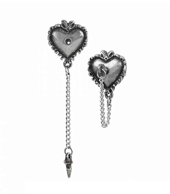 серьги alchemy gothic (алхимия готик) e433 witches heart