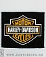 нашивка harley-davidson (лого, окантовка белая)