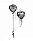серьги alchemy gothic (алхимия готик) e433 witches heart