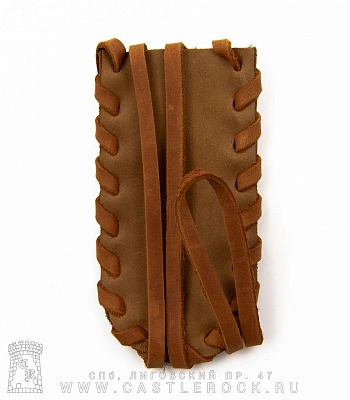 чехол для варгана кожаный малый (без защиты язычка, коричневый) vgfs01