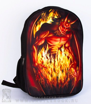 рюкзак принт демон огня