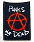 нашивка anarchy анархия punks not dead (лого, надпись белая, стилизованная, принт большой)