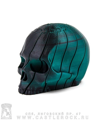игрушка череп составной (3d печать, зеленая)