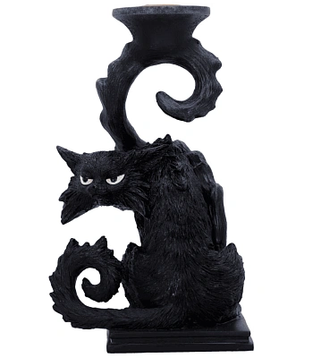 подсвечник кот фамильяр (оглядывается)