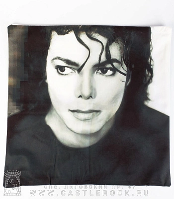 чехол на подушку michael jackson (портрет ч/б)