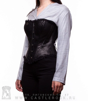 корсет кожаный черный