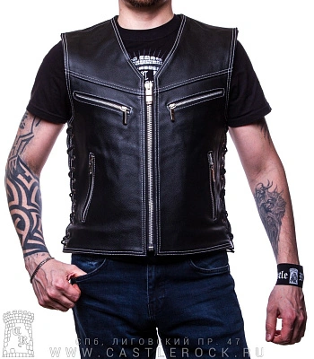 жилет кожаный first классический