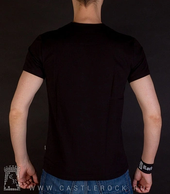 футболка череп шамана с волком (светится)