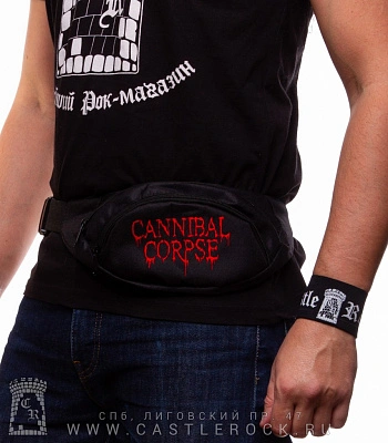 сумка на пояс с вышивкой cannibal corpse
