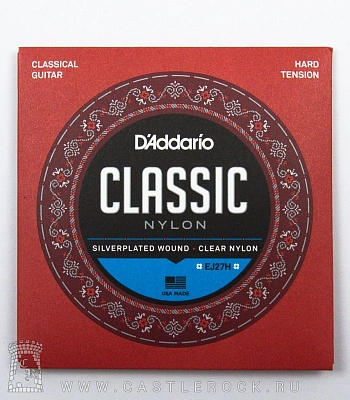 струны d'addario нейлоновые для классической гитары ej27h