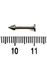 Лабрет Титан с Шипом 1,2 х 10 х 3