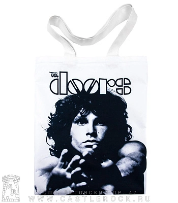 сумка шоппер doors jim morrison (белая, большая)