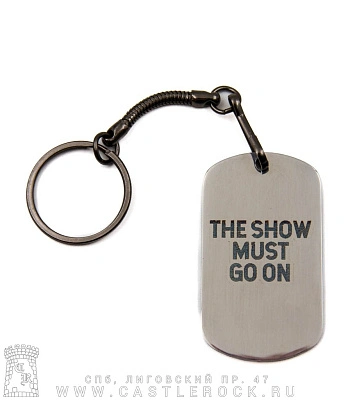 брелок жетон с гравировкой queen freddie mercury "the show must go on"