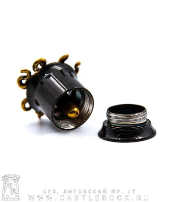 Плаг Сталь Тонкостенный Черный Кракен (с внутренней резьбой) 8 мм