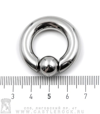 Кольцо BCR Хард Сталь 8 х 19 х 12 (с пружинным шариком)