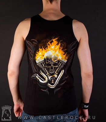 майка скелет байкера