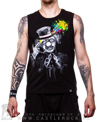 майка клоун вышибает разноцветные мозги (светится)