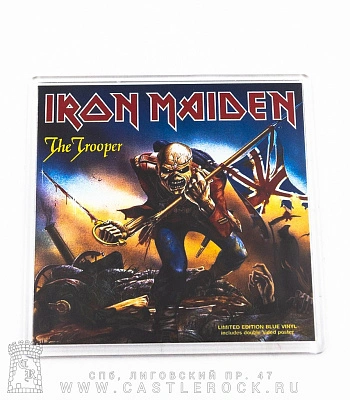 магнит квадратный iron maiden "the trooper" (большой)