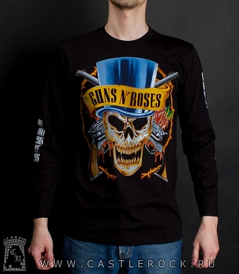 футболка guns'n'roses (череп) д/р