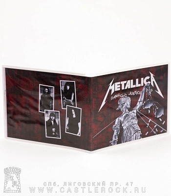 обложка для студенческого билета metallica "damaged justice"