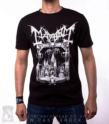 футболка mayhem "live in montreal" (принт ч/б)