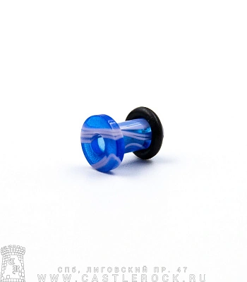 Тоннель Акрил Синий (с резинкой) 5 мм
